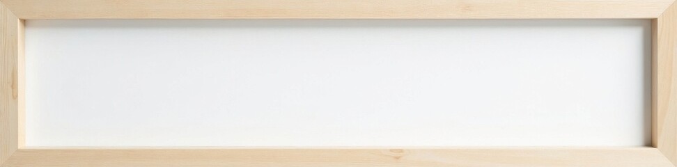 Obraz premium Simple wooden frame, pristine white canvas Minimalist design, clean background , background, minimal