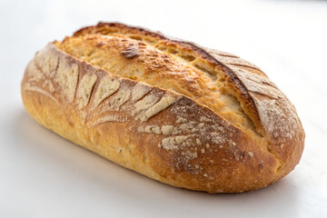 Golden Artisan Bread Loaf with Crusty Exterior