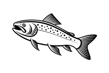 Apache trout vector Silhouette, apache trout illustration, fish vector icon