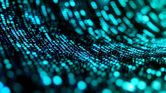Abstract representation of binary code in a digital format.