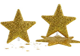 Sparkling Gold Glitter Star – Eye-Catching Accent with Elegant Flair