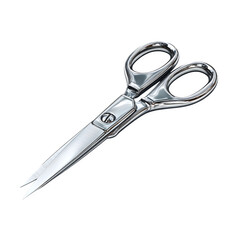 Obraz premium • Pair of scissors slightly open isolated on transparent background