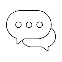 Communication bubbles speech dialogue chat message icons graphic design element