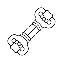 Durable Dog Chew Toy Bone Shaped Design Strong Comfortable Grip for Puppy Teething