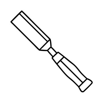 black outline chisel tool clip art preview