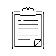 clipboard icon, clipboard line art - simple line art of clipboard, perfect for clipboard logos and icons
