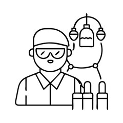 A Scientist or Technician Working with a Complex Fluid Dynamics Apparatus