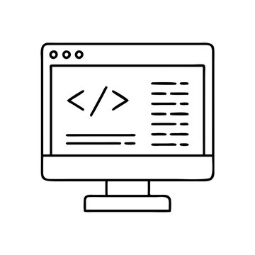 Computer screen displaying code programming software development