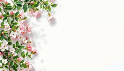 Spring background with text space wallpaper. Spring background top view