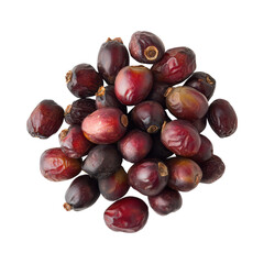 Fototapeta premium Dates Fruits close up Isolated on Black Background