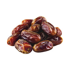 Dates Fruits close up Isolated on Black Background