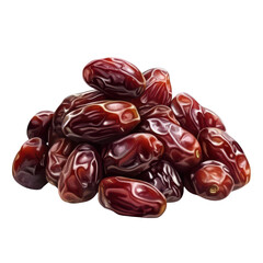 Dates Fruits close up Isolated on Black Background