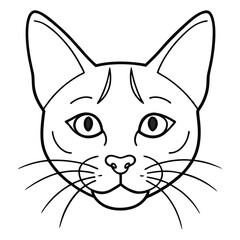 Fototapeta premium vector illustration hade line of a cat