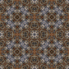 Seamless abstract pattern. Symmetrical texture. Kaleidoscope
