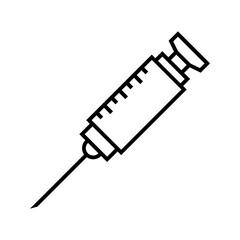 Fototapeta premium syringe icon Vector graphic illustration. Syringe, Injection, Vaccination in trendy flat style design. Vector graphic illustration. Suitable for website design, logo, app, template, and ui. eps 10