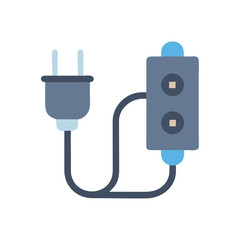 electric plug on white background