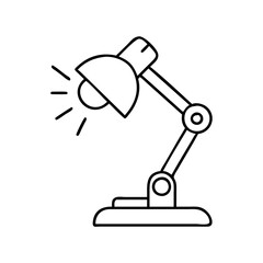 desk lamp icon, desk lamp line art - simple line art of desk lamp, perfect for desk lamp logos and icons