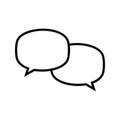 Message icon, chat icon. Collection of speech bubble icons, messages. Vector