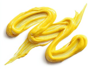A captivating image featuring a vibrant, yellow mustard swirl, evoking a sense of artistic food presentation.