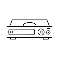 dvd player icon, dvd player line art - simple line art of dvd player, perfect for dvd player logos and icons