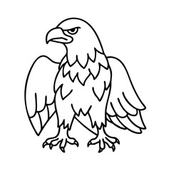 eagle icon, eagle line art - simple line art of eagle, perfect for eagle logos and icons