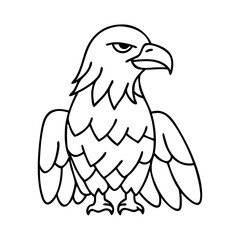 eagle icon, eagle line art - simple line art of eagle, perfect for eagle logos and icons