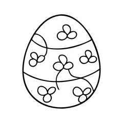 easter egg icon, easter egg line art - simple line art of easter egg, perfect for easter egg logos and icons
