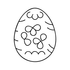 easter egg icon, easter egg line art - simple line art of easter egg, perfect for easter egg logos and icons