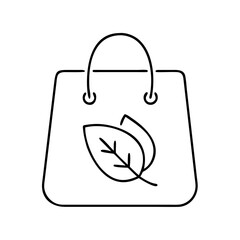 eco friendly bag icon, eco friendly bag line art - simple line art of eco friendly bag, perfect for eco friendly bag logos and icons