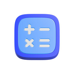 Fototapeta premium Calculator sign 3d graphic design realistic