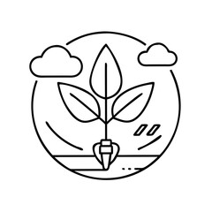 eco friendly icon, eco friendly line art - simple line art of eco friendly, perfect for eco friendly logos and icons