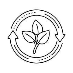 Fototapeta premium eco friendly icon, eco friendly line art - simple line art of eco friendly, perfect for eco friendly logos and icons