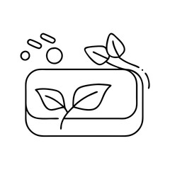 eco friendly soap icon, eco friendly soap line art - simple line art of eco friendly soap, perfect for eco friendly soap logos and icons