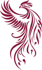 Phoenix_bird_tattoo_design_vector_illustration_simple