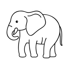 elephant icon, elephant line art - simple line art of elephant, perfect for elephant logos and icons