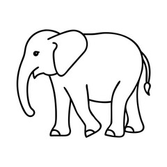 elephant icon, elephant line art - simple line art of elephant, perfect for elephant logos and icons