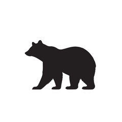 Fototapeta premium vector illustration of bear with editable strokes and shape