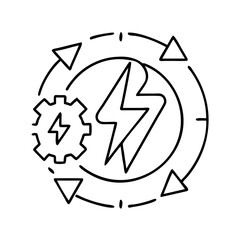 energy efficiency symbol icon, energy efficiency symbol line art - simple line art of energy efficiency symbol, perfect for energy efficiency symbol logos and icons