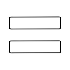 equal sign icon, equal sign line art - simple line art of equal sign, perfect for equal sign logos and icons
