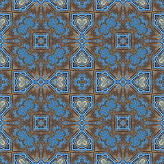 Seamless abstract pattern. Symmetrical texture. Kaleidoscope
