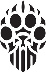 lion vector paw in different shape fort logo 