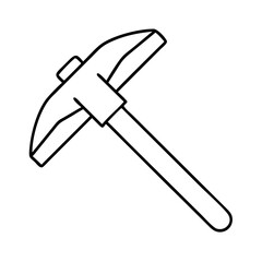 excavation tool icon, excavation tool line art - simple line art of excavation tool, perfect for excavation tool logos and icons