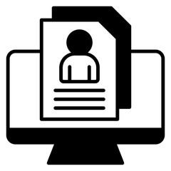 Resume Icon Black