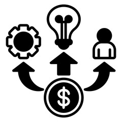 Business Model Icon Black