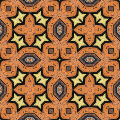 Seamless abstract pattern. Symmetrical texture. Kaleidoscope