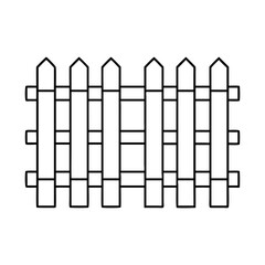fence icon, fence line art - simple line art of fence, perfect for fence logos and icons