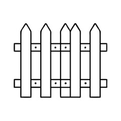 fence icon, fence line art - simple line art of fence, perfect for fence logos and icons