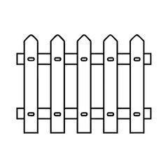 fence icon, fence line art - simple line art of fence, perfect for fence logos and icons