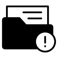 Warning Folder Solid Icon