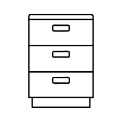 filing cabinet icon, filing cabinet line art - simple line art of filing cabinet, perfect for filing cabinet logos and icons
